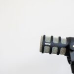 a photo of a rode podcast microphone