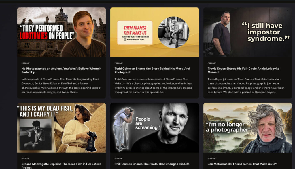 them frames that make us podcast page
