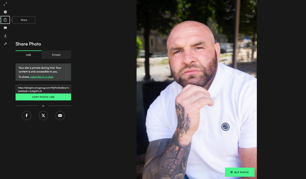 smugmug file sharing features