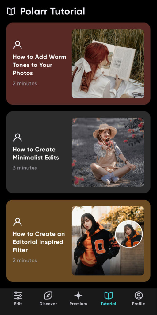 polarr editing tutorials 