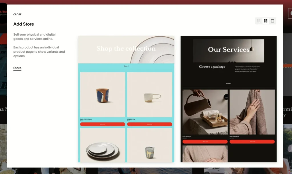 squarespace store