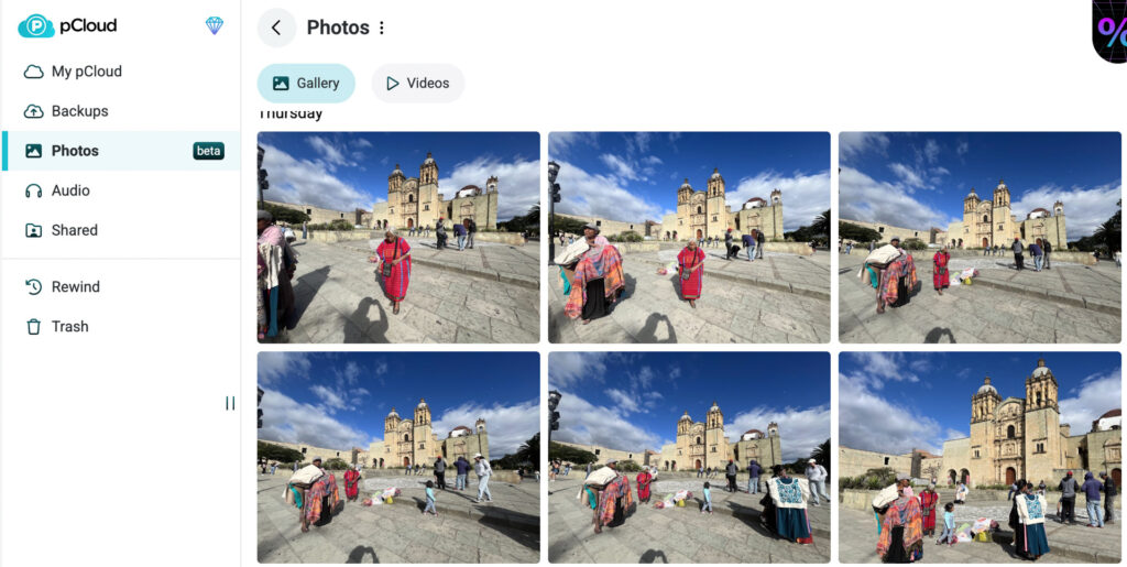 pcloud review photos tab