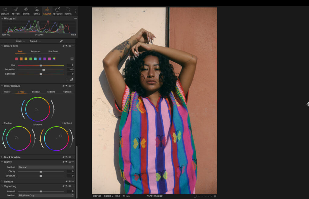 capture one layout