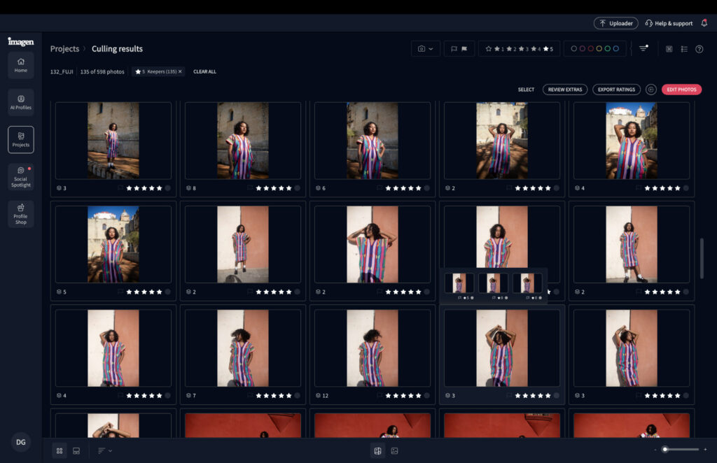 imagen ai culling results