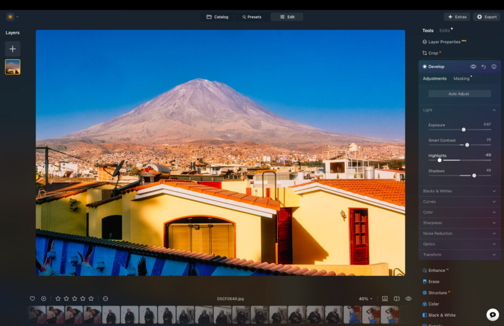luminar neo editing tools