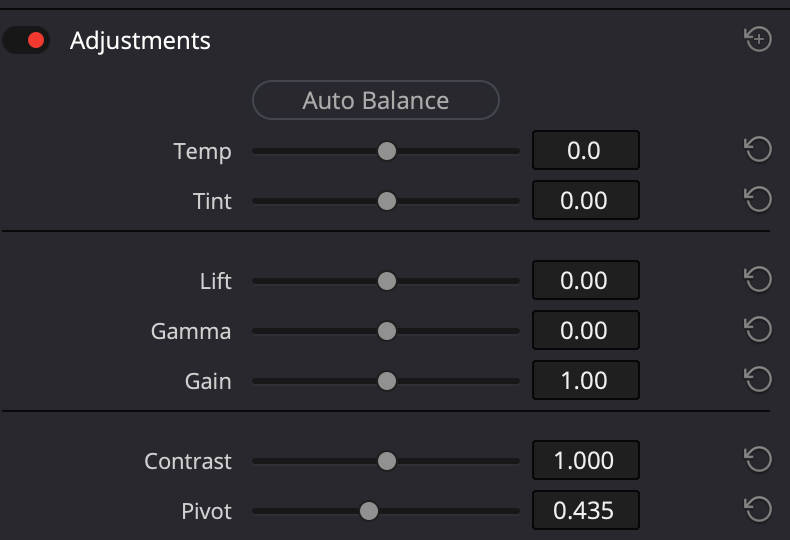 davinci resolve editing panel