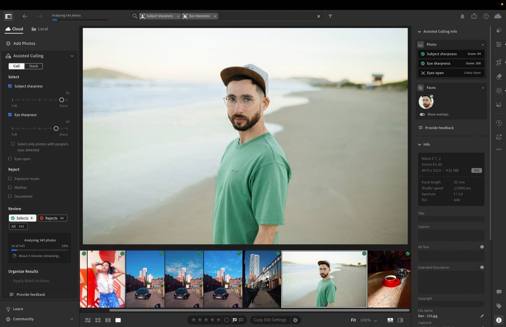 Lightroom's assisted culling