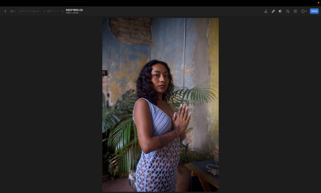 an example of how photomator processes fujifilm raw files